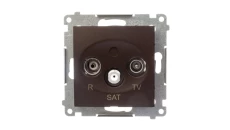 Simon 54 Gniazdo antenowe R/TV/SAT końcowe brąz mat DASK.01/46