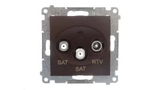 Simon 54 Gniazdo antenowe SAT/SAT-RTV brąz mat DASK2.01/46