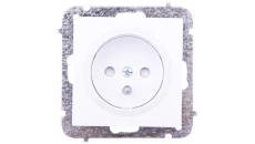 Sentia Gniazdo pojedyncze z/u 16A z przesłonami białe 1434-10