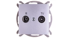 Sentia Gniazdo antenowe RD/TV końcowe srebrny połysk 1452-56