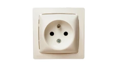 OTEO Gniazdo pojedyncze z/u 16A z przesłonami białe 086027