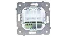 KARO Gniazdo telefoniczne podwójne RJ11 równoległe czekoladowy metalik GPT-2SR/m/40