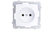 KARO Gniazdo pojedyncze b/u białe GP-1S/m/00