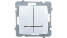 KARO Łącznik świecznikowy z podświetleniem pomarańczowym biały ŁP-2SS/m/00