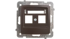 KARO Obudowa gniazda komputerowego podwójnego czekoladowy metalik GPK-2S/p/40