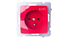 KARO Gniazdo pojedyncze z/u DATA czerwone GP-1SZD/m/00