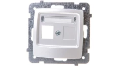 KARO Obudowa gniazda komputerowego pojedynczego srebrny perłowy GPK-1S/p/43