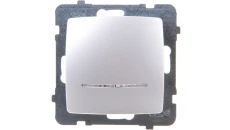 KARO Łącznik pojedynczy z podświetleniem srebrny perłowy ŁP-1SS/m/43