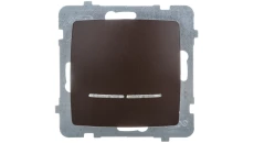 KARO Łącznik pojedynczy z podświetleniem czekoladowy metalik ŁP-1SS/m/40