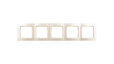 KARO ECRU PERŁOWA RAMKA PIĘCIOKROTNA