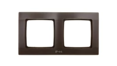 KARO Ramka podwójna do łączników IP44 czekoladowy metalik RH-2S/40