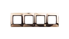 Simon 54 Premium Ramka poczwórna metalowa złoto DR4/66