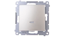 Simon 54 Przycisk pojedynczy z podświetleniem, szybkozłącza, złoty mat DP1L.01/44