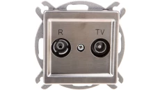 SONATA Gniazdo antenowe RTV przelotowe 10dB stal inox GPA-10RMP/m/37