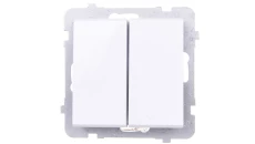 SONATA Łącznik schodowy + pojedynczy biały ŁP-9R/m/00