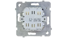 SONATA Łącznik schodowy + pojedynczy srebro mat ŁP-9R/m/38