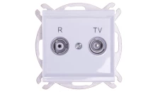 SONATA Gniazdo antenowe RTV przelotowe 16dB białe GPA-16RP/m/00