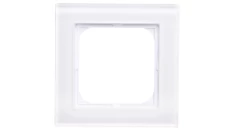 SONATA Ramka pojedyncza białe szkło R-1RG/31