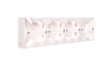 AS Puszka natynkowa poczwórna ecru PNP-4G/27