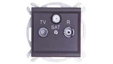 SONATA Gniazdo antenowe RTV-SAT końcowe czekoladowy metalik GPA-RS/m/40