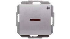 Sentia Łącznik krzyżowy 10A z podświetleniem srebrny połysk IP20 1428-56