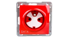 IMPRESJA Gniazdo pojedyncze z/u DATA z kluczem czerwone GP-1YZK/m/00