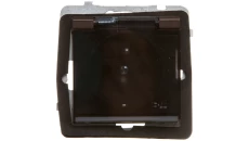 SONATA Gniazdo bryzgoszczelne z/u IP44 klapka przezroczysta czekoladowy metalik GPH-1RZ/m/40/d