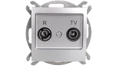 IMPRESJA Gniazdo antenowe RTV zakończeniowe 10dB srebrne GPA-10YPZ/m/18