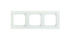 SONATA Ramka potrójna białe szkło R-3RG/31