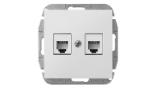 Sentia Gniazdo telefoniczne podwójne RJ11 białe 1451-10