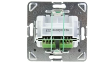 IMPRESJA Gniazdo telefoniczne podwójne RJ11 niezależne srebrne GPT-2YN/m/18