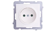 AS Gniazdo pojedyncze b/u z przesłonami ecru GP-1GP/m/27