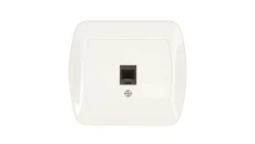 Simon Akord Gniazdo telefoniczne pojedyncze RJ12 białe AT1/11