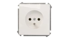 BASIC MODUŁ BIAŁY GNIAZDO POJEDYNCZE Z U ZIEMIENIEM