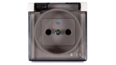Simon 82 Pokrywa bryzgoszczelna gniazda z/u IP44 z klapką dymną beżowa 82068KD-31