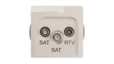 Simon Basic Gniazdo antenowe SAT/SAT/RTV końcowe białe BMZAR+SAT3.1-P2.01/11