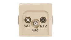 Simon Basic Gniazdo antenowe SAT/SAT/RTV końcowe beżowe BMZAR+SAT3.1-P2.01/12