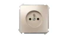 BASIC MODUŁ SATYNOWY GNIAZDO POJEDYNCZE Z UZIEMIEN