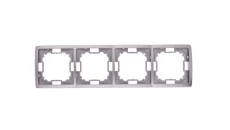 Simon Basic Standard Ramka poczwórna uniwersalna stal inox BMR4/21