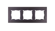 Simon 82 Ramka potrójna pozioma kamień stal grafitowa/ ramka pośrednia grafit 82837-38