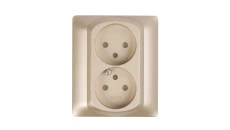 SISTENA LIFE Plakietka gniazda podwójnego titan 771435