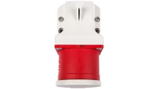 Wtyczka odbiornikowa z klapką 32A 5P 400V czerwona IP44 525-6d
