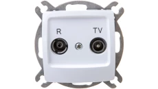 KARO Gniazdo antenowe RTV końcowe 2,5-3dB białe GPA-SK/m/00