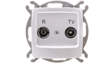 KARO Gniazdo antenowe RTV końcowe 2,5-3dB srebrny perłowy GPA-SK/m/43