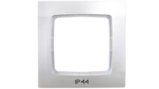 KARO Ramka pojedyncza do łączników IP44 srebrny perłowy RH-1S/43