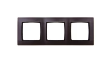 KARO Ramka potrójna czekoladowy metalik R-3S/40