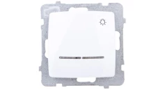 KARO Przycisk /światło/ z podświetleniem biały ŁP-5SS/m/00