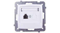 KARO Gniazdo telefoniczne pojedyncze RJ11 białe GPT-1S/m/00