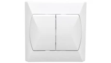 AKCENT Łącznik schodowy podwójny biały ŁP-10A/00