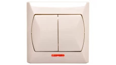 AKCENT Łącznik świecznikowy z podświetleniem beżowy ŁP-2AS/01